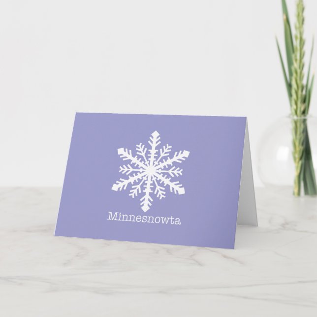 Minnesnowta Snowflake Holiday Card (Front)