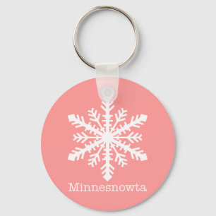Minnesnowta Snowflake Key Ring