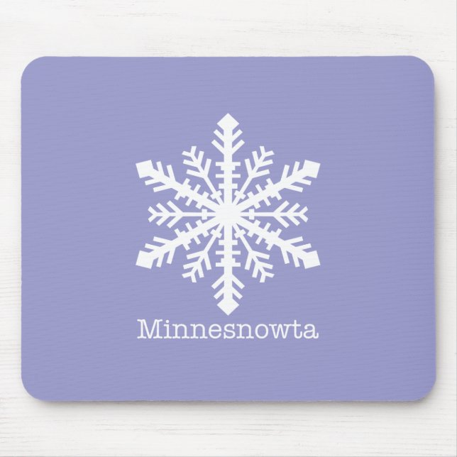 Minnesnowta Snowflake Mouse Mat (Front)