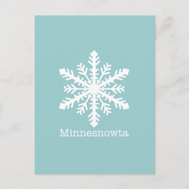 Minnesnowta Snowflake Postcard (Front)