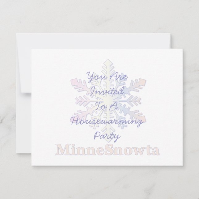 MinneSnowta with Snowflake Invitation (Front)