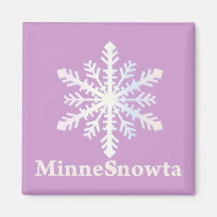MinneSnowta with Snowflake Magnet