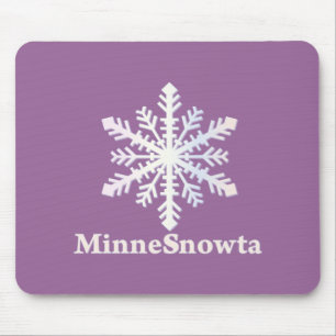 MinneSnowta with Snowflake Mouse Mat