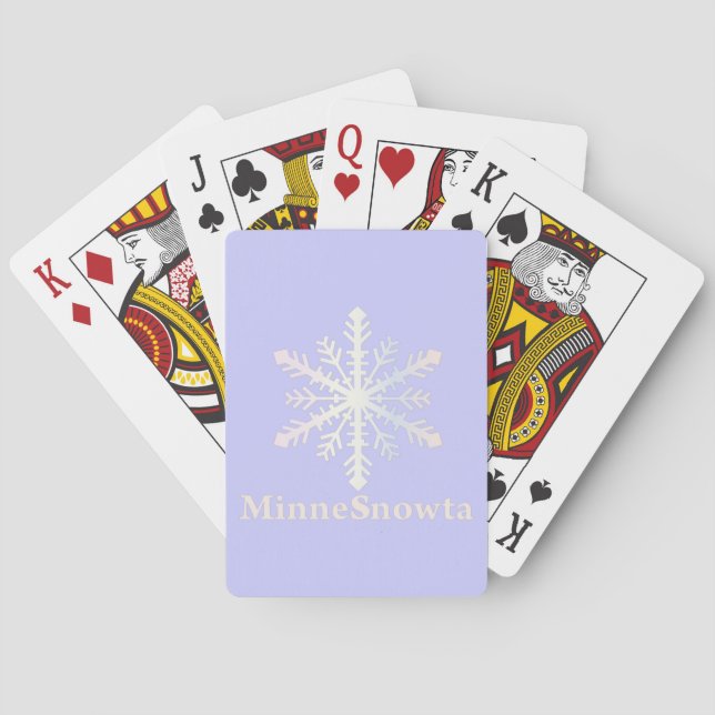 MinneSnowta with Snowflake Playing Cards (Back)
