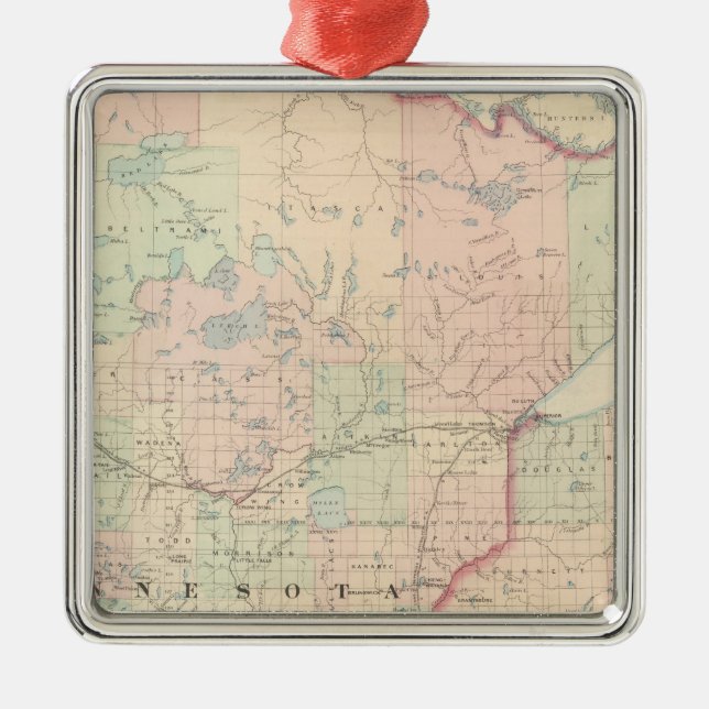 Minnesota 3 metal tree decoration (Front)