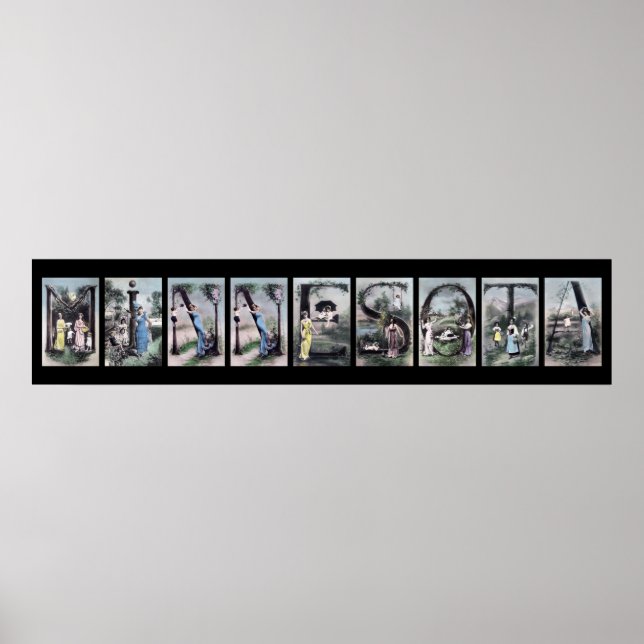 MINNESOTA Alphabet Letter Name Art Poster (Front)