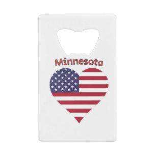 Minnesota American Flag Heart
