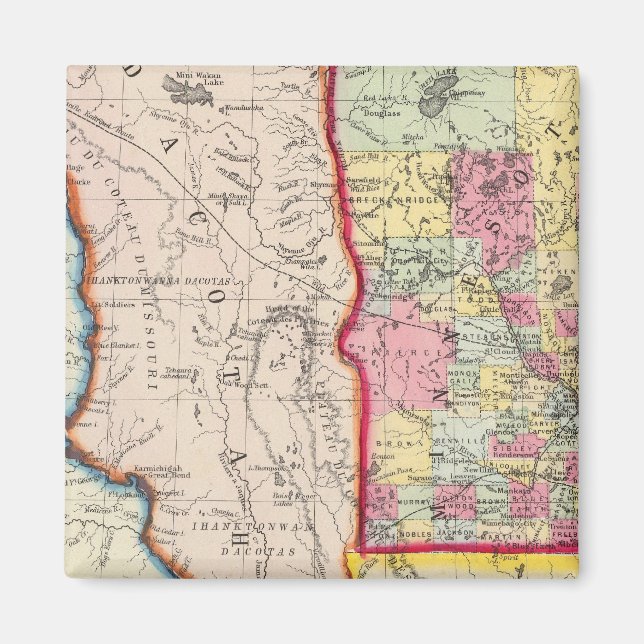 Minnesota, And Dacotah Magnet (Front)