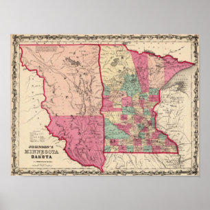Minnesota and Dakota Poster