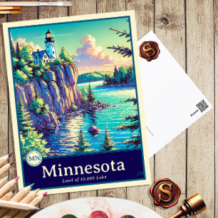 Minnesota   Anime Style Cel Shaded Postcard