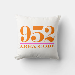 Minnesota Area Code 952 Throw Pillow