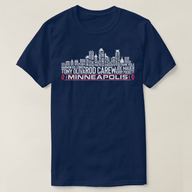 Minnesota Baseball Team All Time Legends Minneapol T-Shirt (Design Front)