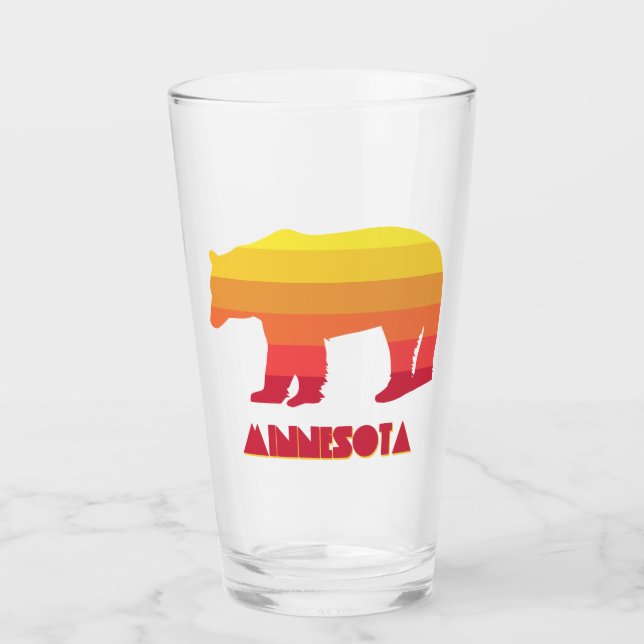 Minnesota Bear Glass (Front)