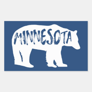 Minnesota Bear Rectangular Sticker