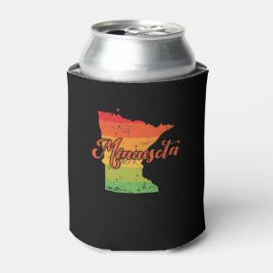 Minnesota Bundesstaat Umriss Karte USA Can Cooler