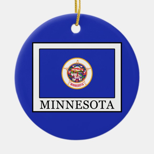 Minnesota Ceramic Tree Decoration (Front)