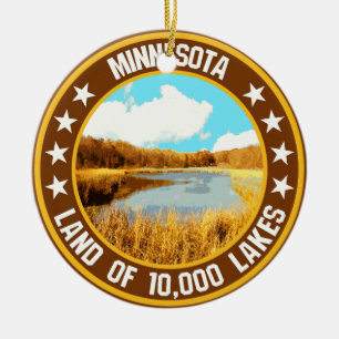 Minnesota ceramic tree decoration