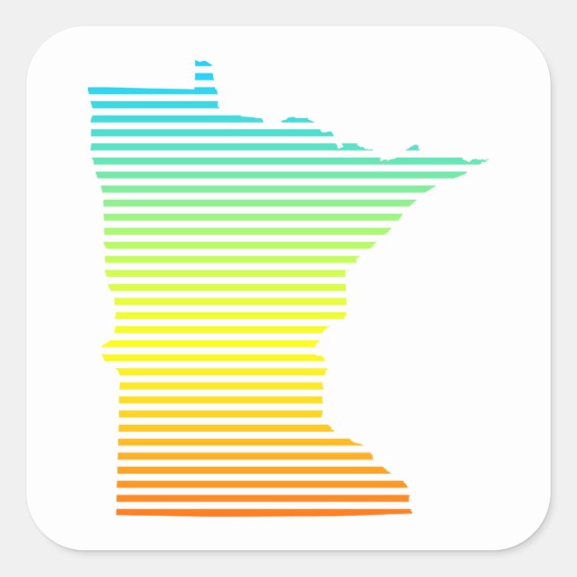 minnesota chill fade square sticker (Front)
