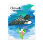Minnesota Common Loon Watercolor Lake