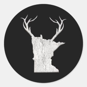Minnesota Deer Hunting Shirt - Vintage Deer Huntin Classic Round Sticker