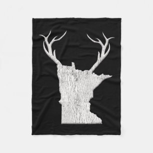 Minnesota Deer Hunting Shirt - Vintage Deer Huntin Fleece Blanket