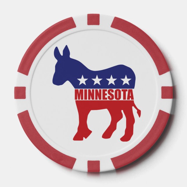 Minnesota Democrat Donkey Poker Chips (Front)