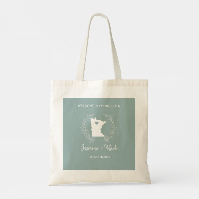 Minnesota Destination Wedding Welcome   Tote Bag (Back)