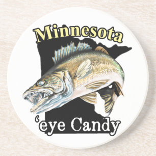 Minnesota 'Eye Candy Funny Walleye Fishing Coaster