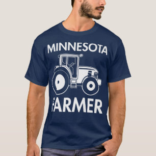 Minnesota Farmer Vintage Men Tractor Farm Local F T-Shirt