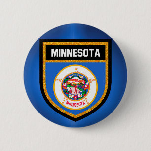Minnesota Flag 6 Cm Round Badge