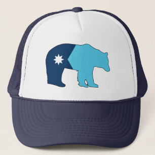 Minnesota Flag Bear Trucker Hat