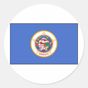 Minnesota Flag Classic Round Sticker