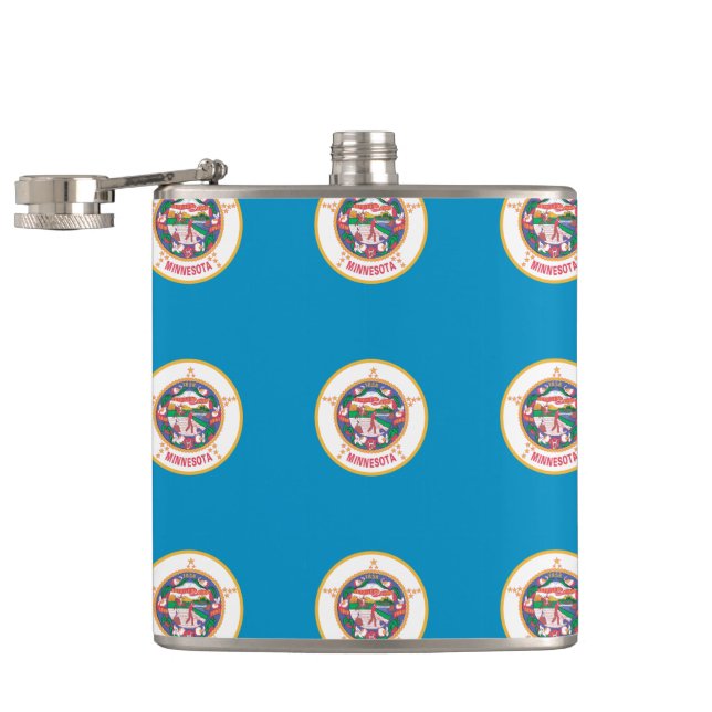 MINNESOTA FLAG HIP FLASK (Opened)