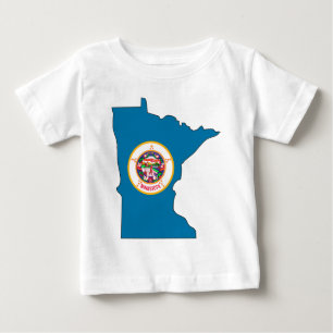 Minnesota Flag Map Baby T-Shirt