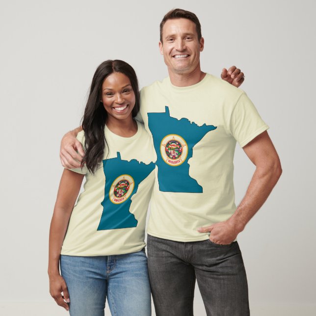 Minnesota Flag Map T-Shirt (Unisex)