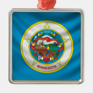 Minnesota Flag Metal Tree Decoration