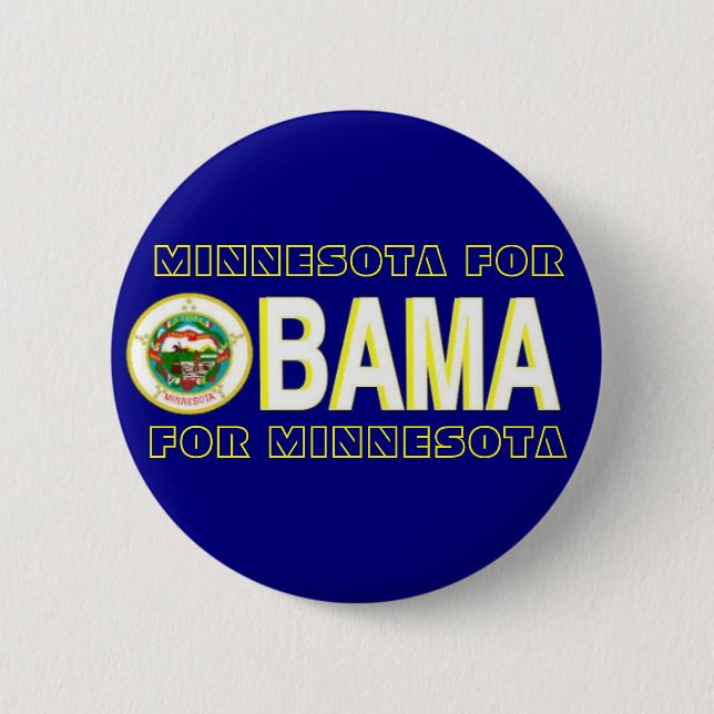 MINNESOTA FOR OBAMA Button (Front)