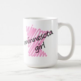 Minnesota Girl with Scribbled Minnesota Map Coffee Mug