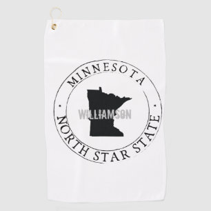Minnesota Golf Towel State Personalised