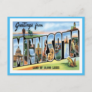 Minnesota Greetings From US States Postcard