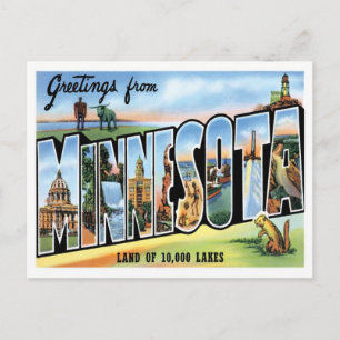 Minnesota Greetings From US States Postcard