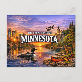 Minnesota Greetings Postcard