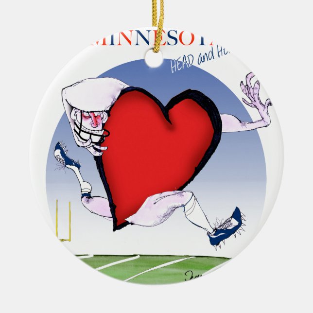 minnesota head heart, tony fernandes ceramic tree decoration (Front)