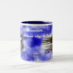 Minnesota...Heaven says hello Two-Tone Coffee Mug