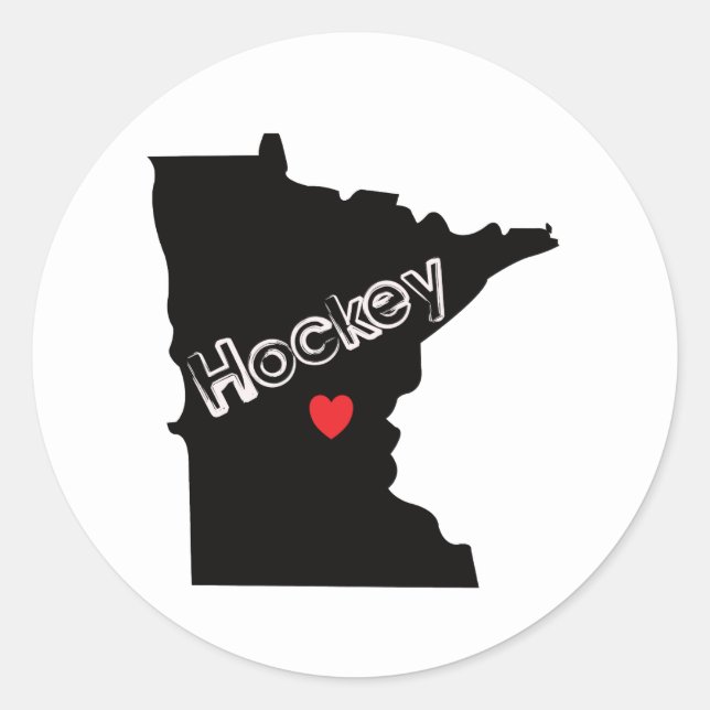 Minnesota Hockey Classic Round Sticker (Front)