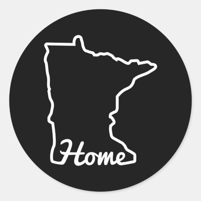 Minnesota Home Mn State Map Minnesotan Classic Round Sticker (Front)