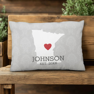 Minnesota Home State City Map - Custom Wedding Decorative Cushion