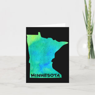 Minnesota Home State Women Men Kid Roots Map Love Card