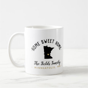 Minnesota Home Sweet Home Family Monogram Mug