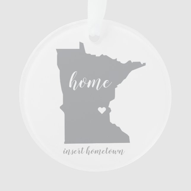 Minnesota Hometown Personalised Ornament (Front)